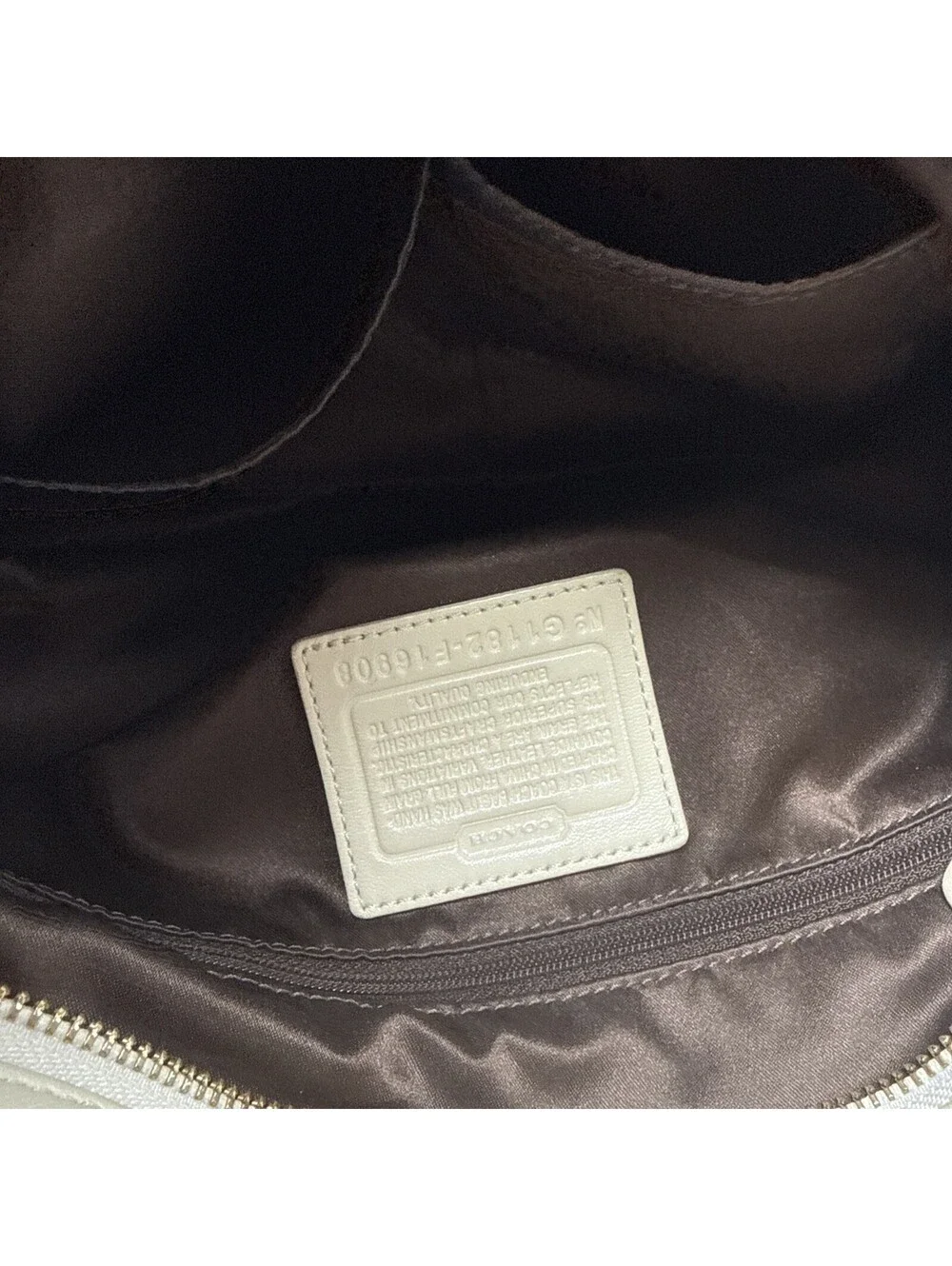 Coach Brooke Convertible Leather Shoulder Hobo bag  Ivory